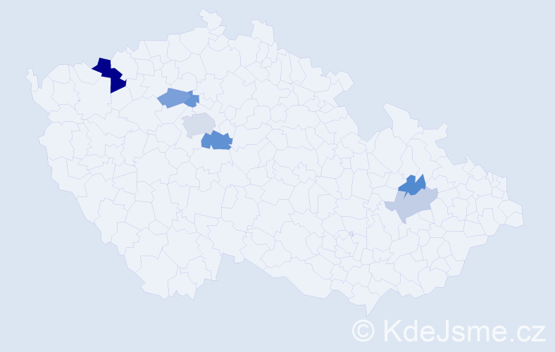 Příjmení: 'Raub', počet výskytů 13 v celé ČR