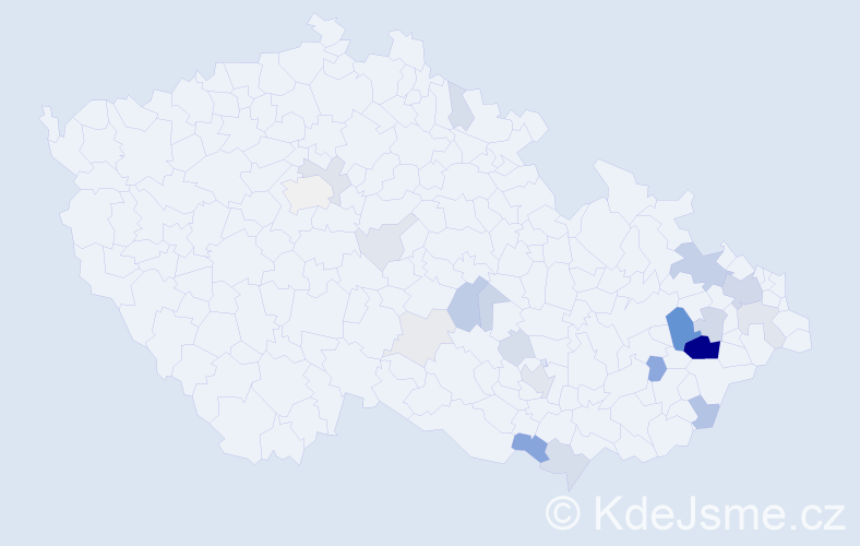 Příjmení: 'Pitrun', počet výskytů 81 v celé ČR