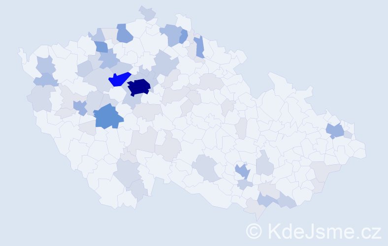 Příjmení: 'Kočárek', počet výskytů 224 v celé ČR