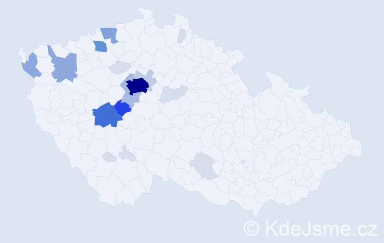 Příjmení: 'Svojtková', počet výskytů 76 v celé ČR
