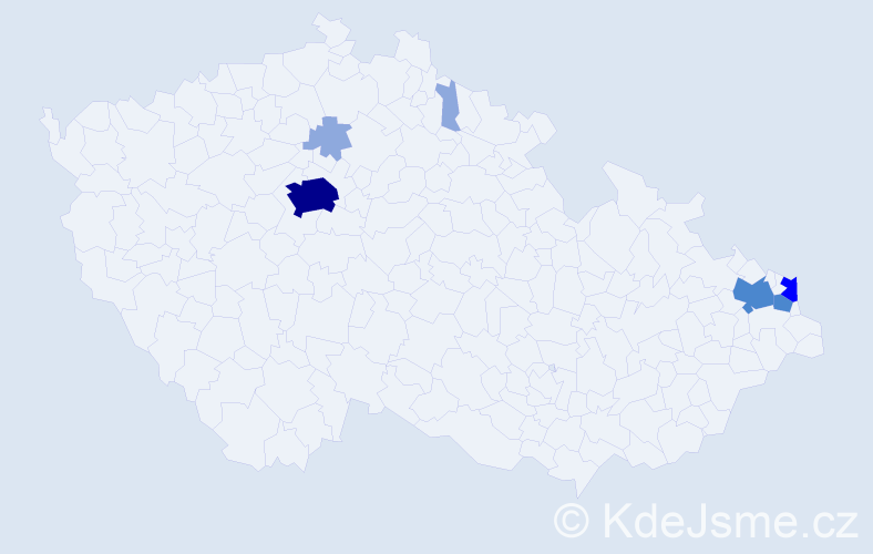 Příjmení: 'Kotarba', počet výskytů 15 v celé ČR