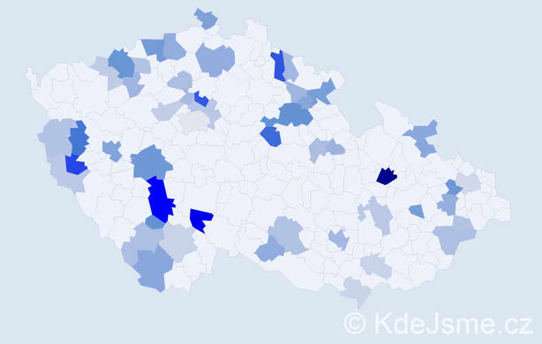 Příjmení: 'Rusínová', počet výskytů 133 v celé ČR
