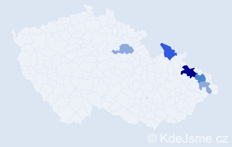 Příjmení: 'Nawarová', počet výskytů 12 v celé ČR