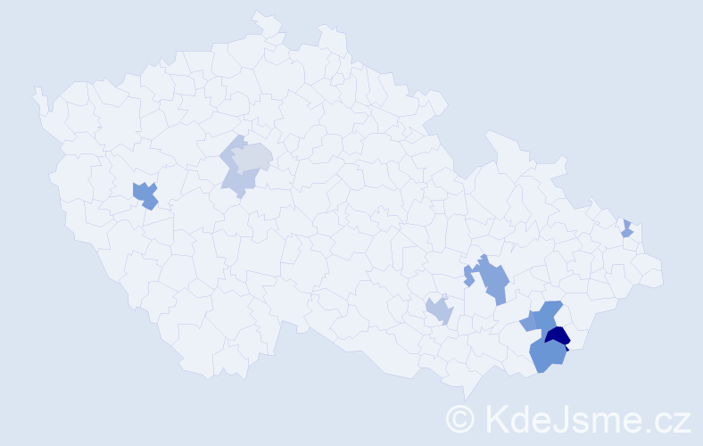 Příjmení: 'Papírková', počet výskytů 23 v celé ČR