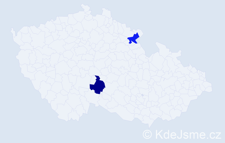 Příjmení: 'Kitta', počet výskytů 2 v celé ČR