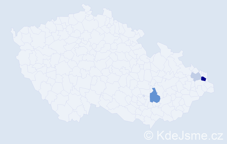 Příjmení: 'Baliga', počet výskytů 6 v celé ČR