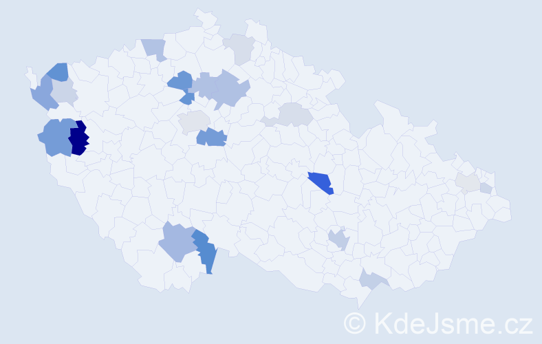 Příjmení: 'Pitoňáková', počet výskytů 41 v celé ČR