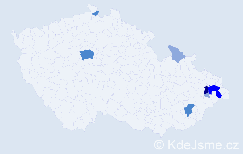Příjmení: 'Wesleyová', počet výskytů 17 v celé ČR