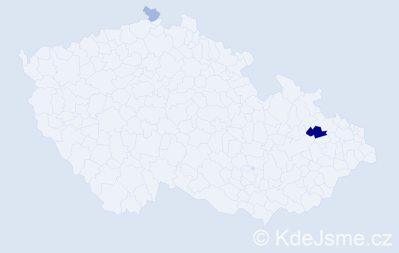 Příjmení: 'Duska', počet výskytů 7 v celé ČR