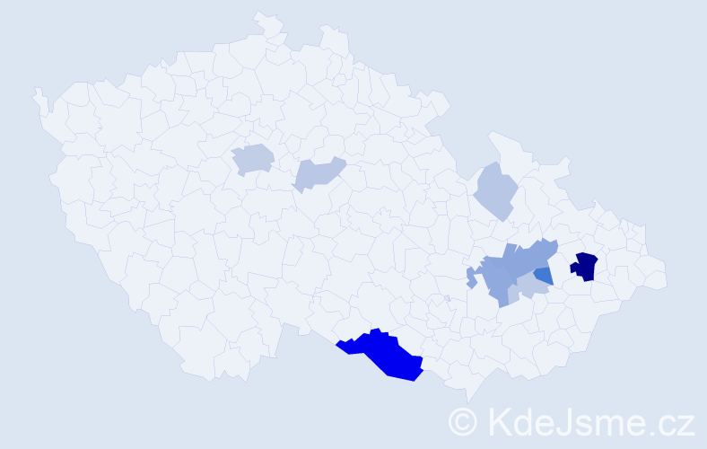 Příjmení: 'Plainer', počet výskytů 31 v celé ČR