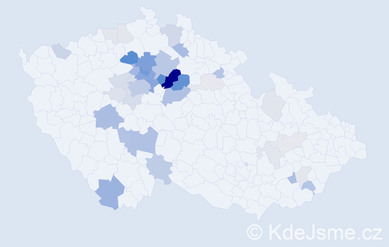 Příjmení: 'Mejzrová', počet výskytů 121 v celé ČR