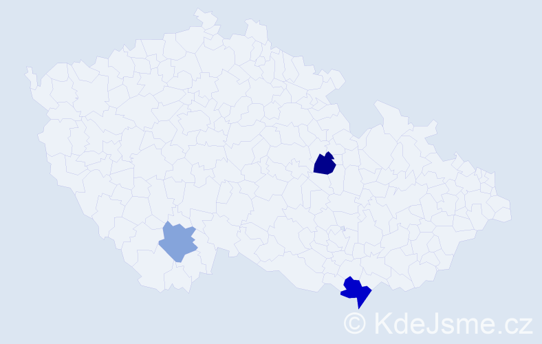 Příjmení: 'Čavarová', počet výskytů 4 v celé ČR
