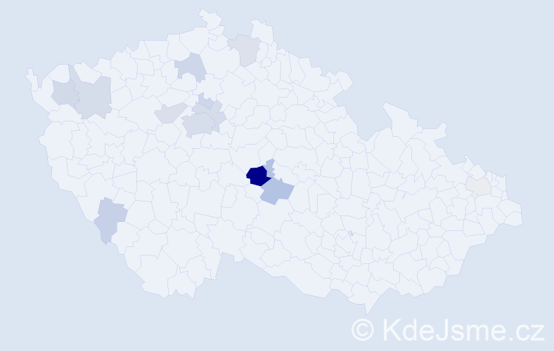 Příjmení: 'Brodilová', počet výskytů 43 v celé ČR