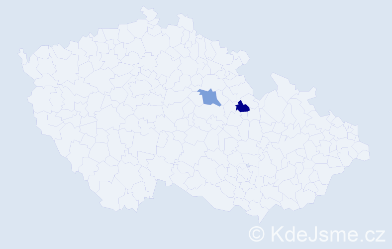 Příjmení: 'Kopčaková', počet výskytů 2 v celé ČR