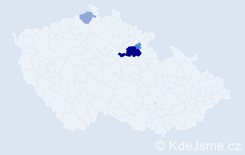 Příjmení: 'Bardisová', počet výskytů 8 v celé ČR