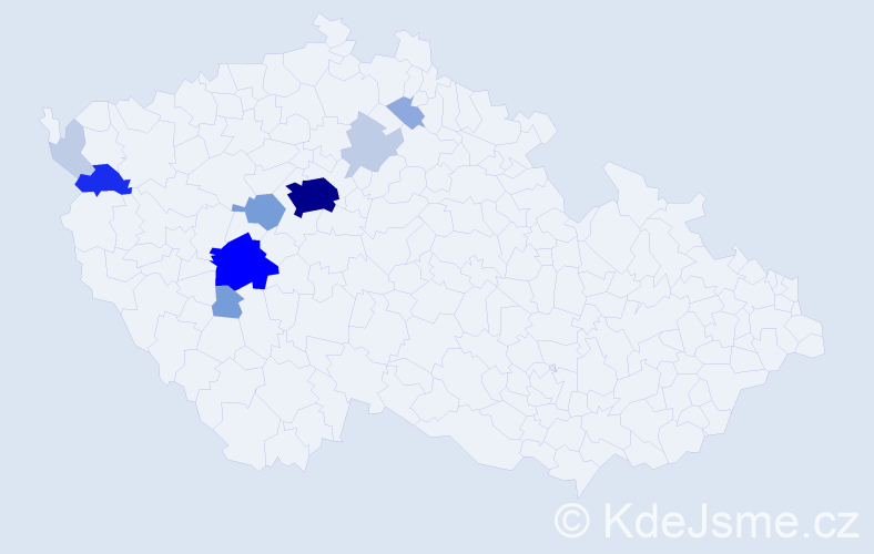 Příjmení: 'Mázdra', počet výskytů 35 v celé ČR