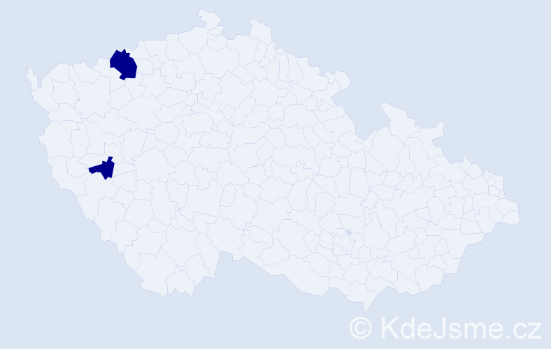Příjmení: 'Dursun', počet výskytů 2 v celé ČR
