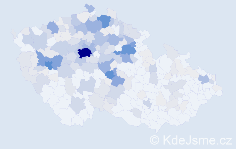 Příjmení: 'Karel', počet výskytů 867 v celé ČR