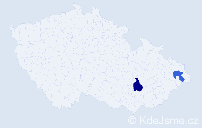 Příjmení: 'Gallego', počet výskytů 2 v celé ČR