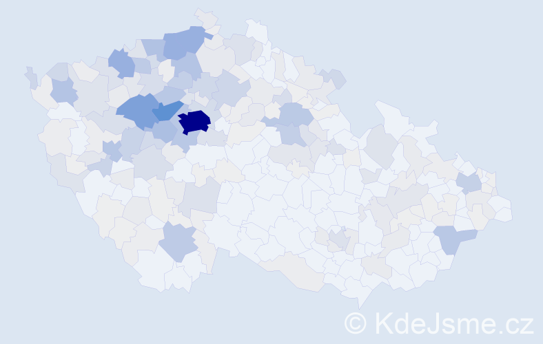 Příjmení: 'Kindl', počet výskytů 1167 v celé ČR