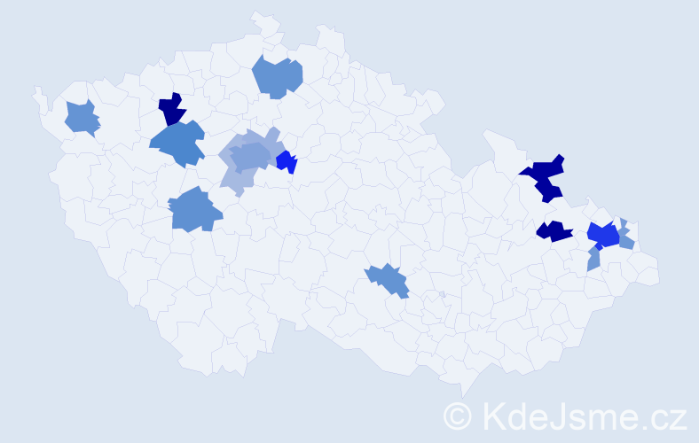 Příjmení: 'Bryndačová', počet výskytů 44 v celé ČR