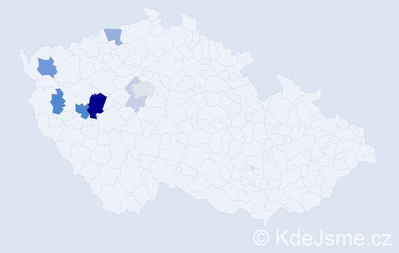 Příjmení: 'Záhlavová', počet výskytů 24 v celé ČR