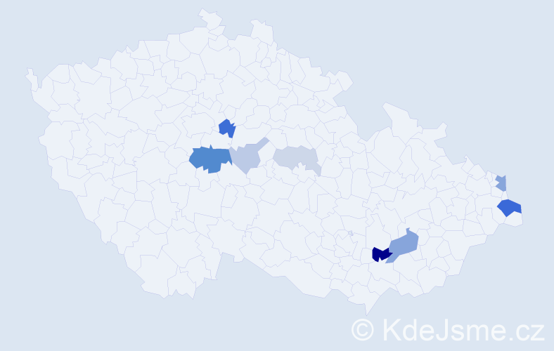 Příjmení: 'Kalfas', počet výskytů 24 v celé ČR