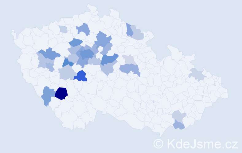 Příjmení: 'Kacovská', počet výskytů 83 v celé ČR