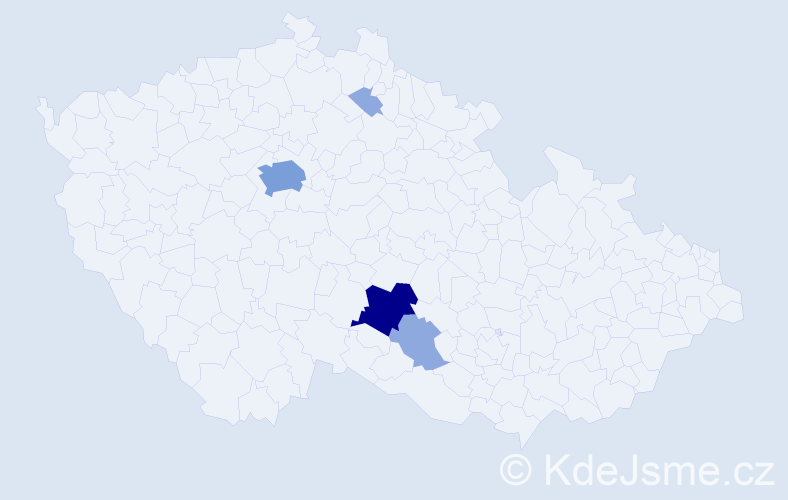 Příjmení: 'Foltrová', počet výskytů 11 v celé ČR