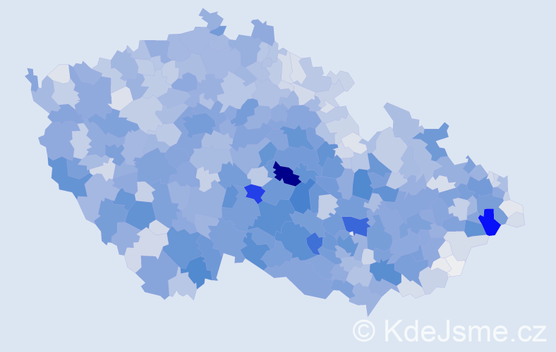 Příjmení: 'Němcová', počet výskytů 11529 v celé ČR