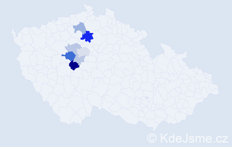 Příjmení: 'Sarnovský', počet výskytů 14 v celé ČR