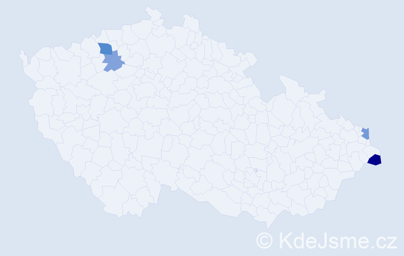 Příjmení: 'Ruščin', počet výskytů 8 v celé ČR