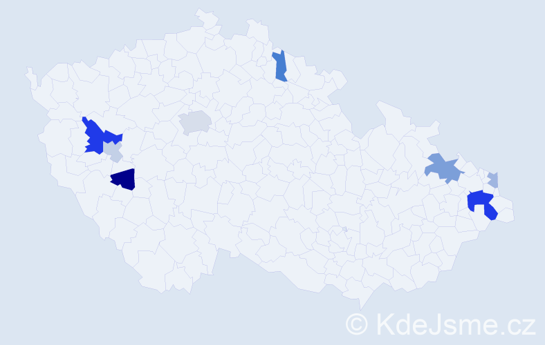 Příjmení: 'Elek', počet výskytů 17 v celé ČR
