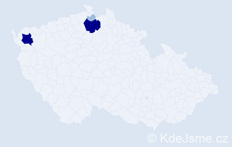 Příjmení: 'Ešpanderová', počet výskytů 9 v celé ČR