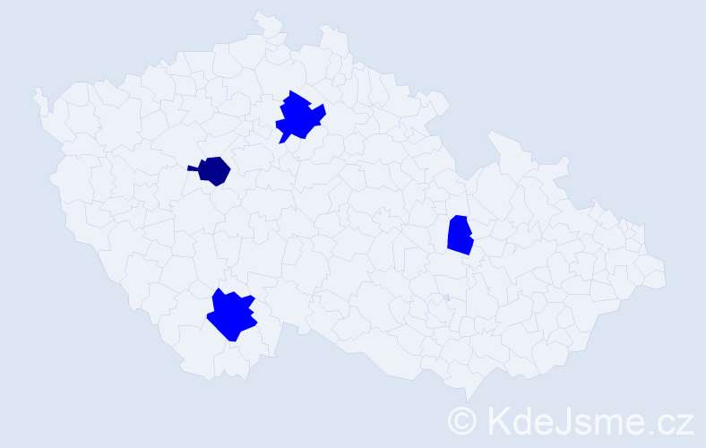 Příjmení: 'Saraj', počet výskytů 5 v celé ČR