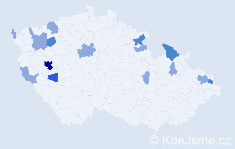Příjmení: 'Weidl', počet výskytů 26 v celé ČR