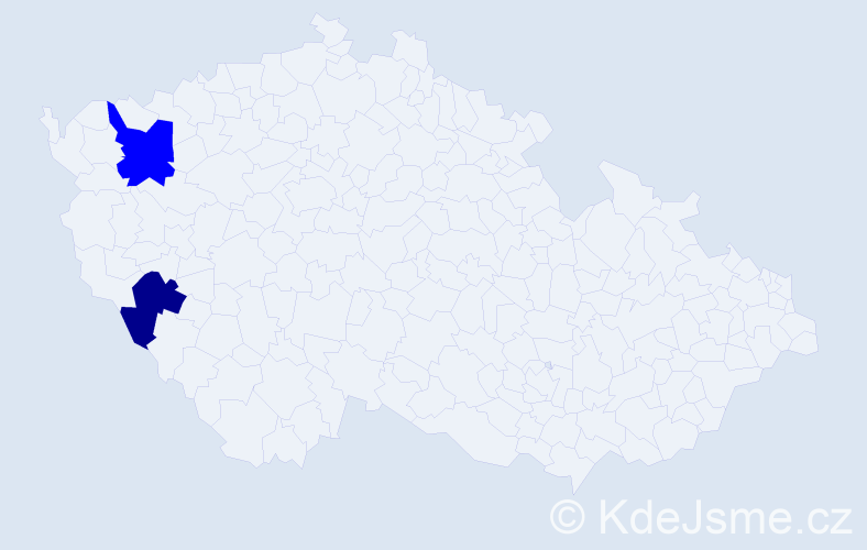 Příjmení: 'Mychalčuk', počet výskytů 3 v celé ČR