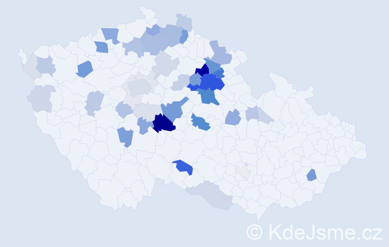 Příjmení: 'Brzek', počet výskytů 165 v celé ČR