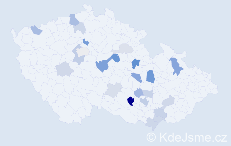 Příjmení: 'Hodáňová', počet výskytů 41 v celé ČR