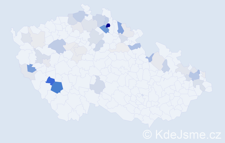 Příjmení: 'Janus', počet výskytů 135 v celé ČR
