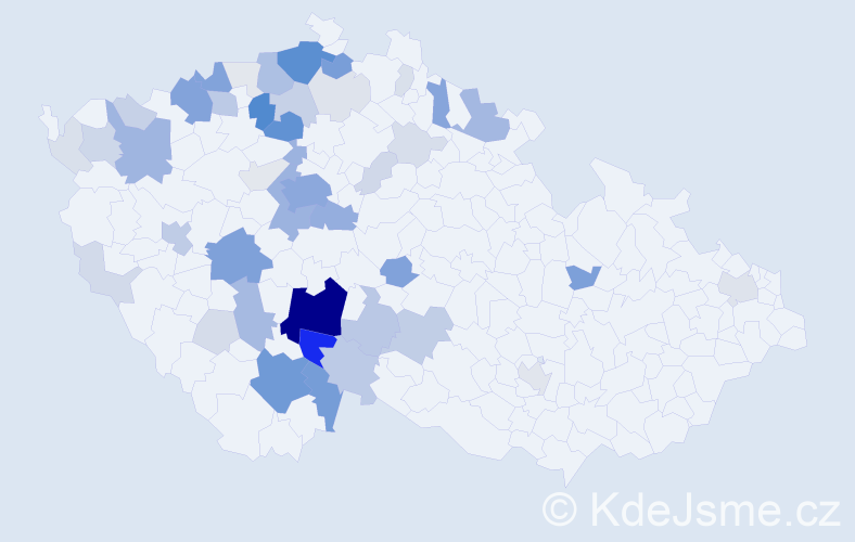 Příjmení: 'Voborská', počet výskytů 217 v celé ČR