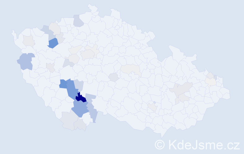 Příjmení: 'Bartuška', počet výskytů 162 v celé ČR