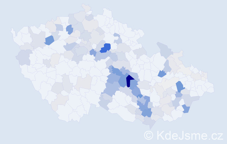 Příjmení: 'Jambor', počet výskytů 488 v celé ČR