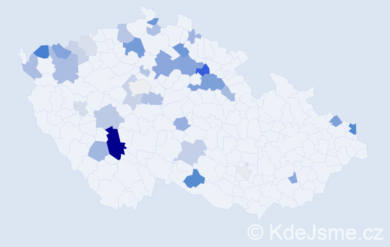 Příjmení: 'Kozma', počet výskytů 93 v celé ČR