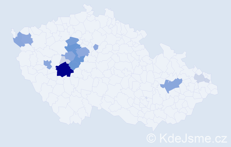 Příjmení: 'Rampa', počet výskytů 54 v celé ČR