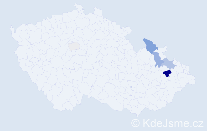 Příjmení: 'Balonek', počet výskytů 15 v celé ČR