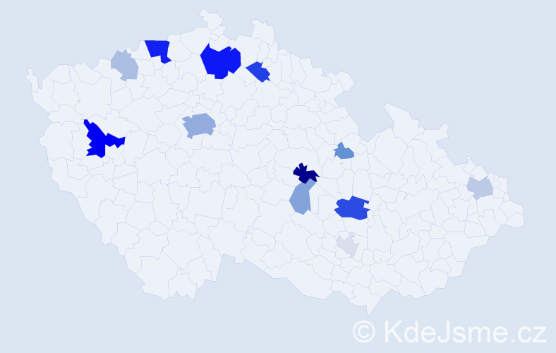 Příjmení: 'Seko', počet výskytů 40 v celé ČR