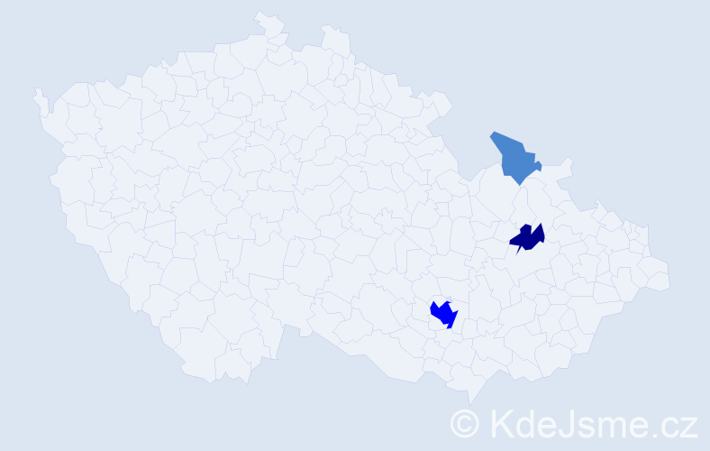 Příjmení: 'Kralčáková', počet výskytů 6 v celé ČR