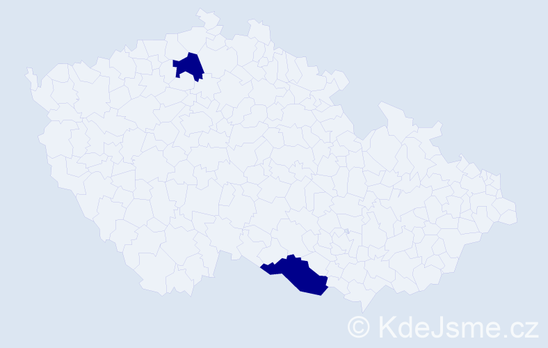 Příjmení: 'Tegshjargal', počet výskytů 2 v celé ČR