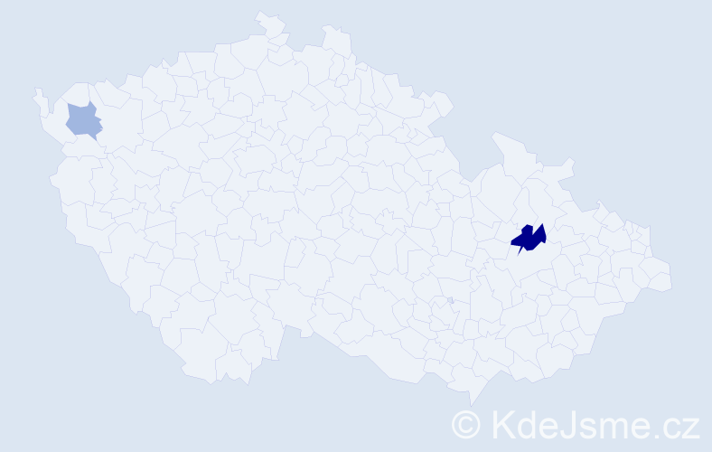 Příjmení: 'Zito', počet výskytů 3 v celé ČR